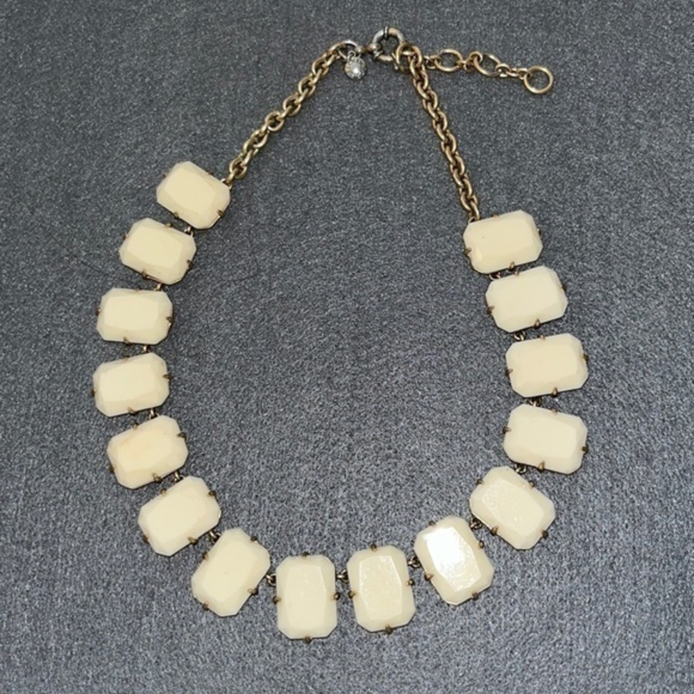 J. Crew cream and gold necklace